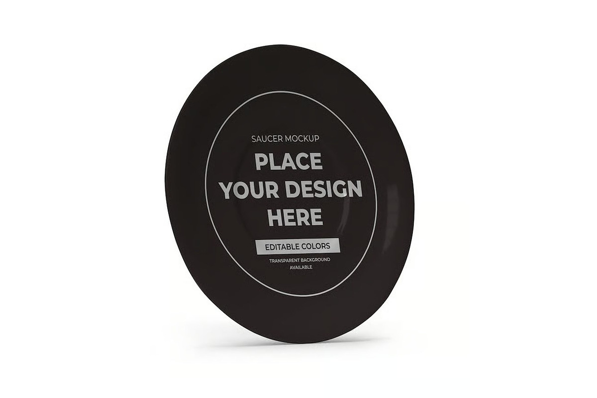 Saucer Plate Dish Mockup Template, a Household Mockup by DesignRushMarket (Photo 6 of 11)