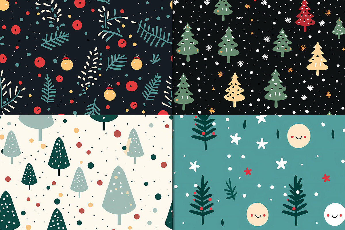 20 Seamless Christmas Time Patterns, a Pattern Graphic by Nordic Design (Photo 9 of 9)