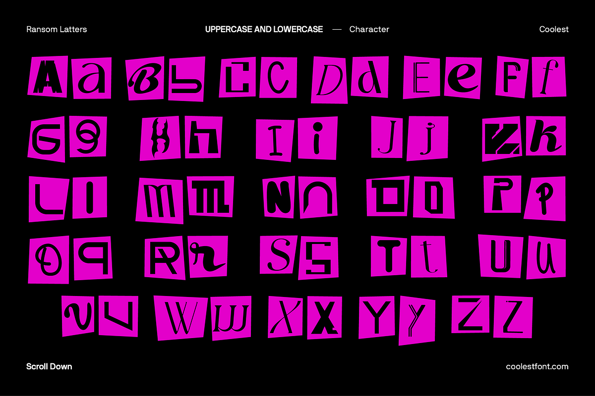 Ransom Latters Font, a Handwritten Font by Koplexs Studio (Photo 8 of 10)