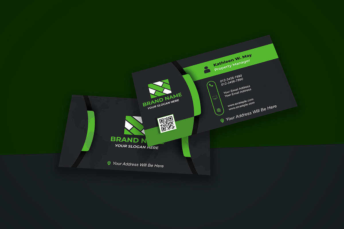 Dark Realtor Card Template preview 4