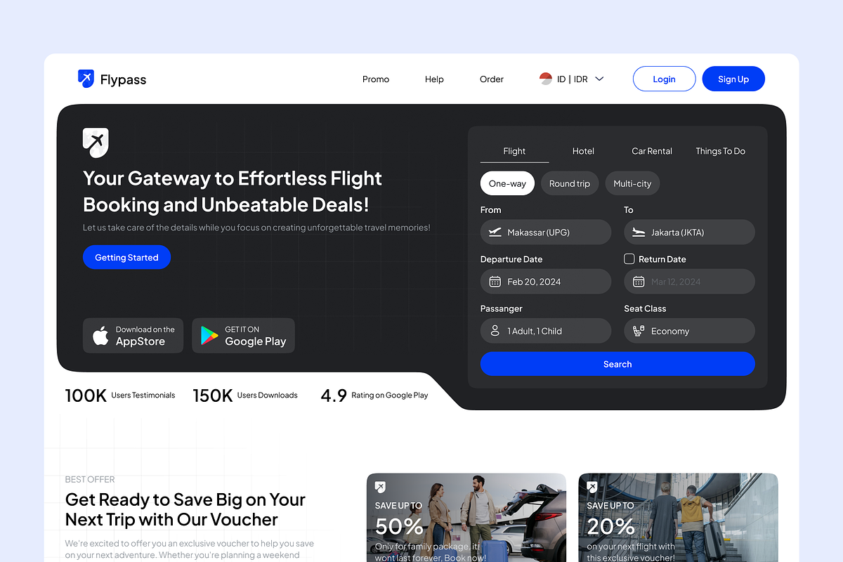 Flypass - Travel Landing Page, a Landing Page Template by Semusim Visual (Photo 3 of 8)