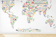World Travel Line Icons Map, an Illustration by Moloko88 (Thumbnail 7 of 7)