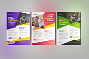 Fitness Gym Flyer Design Bundle, a Flyer Template by VectStock (Thumbnail 1 of 4)
