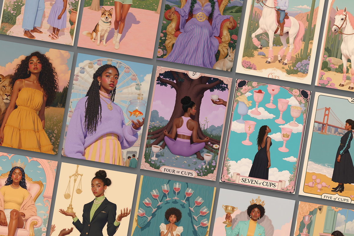 Melanin Magic Tarot Deck, an Advertising Mockup by Jakayla Digital Co (Photo 9 of 9)