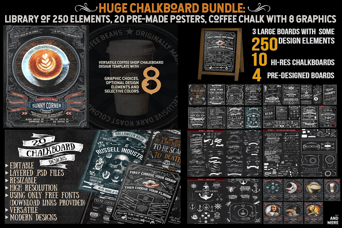 Ultimate Chalkboard Mega Bundle, a Graphic by the little wonder shop (Photo 1 of 10)