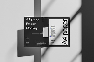 A4 Paper Folder Mockup