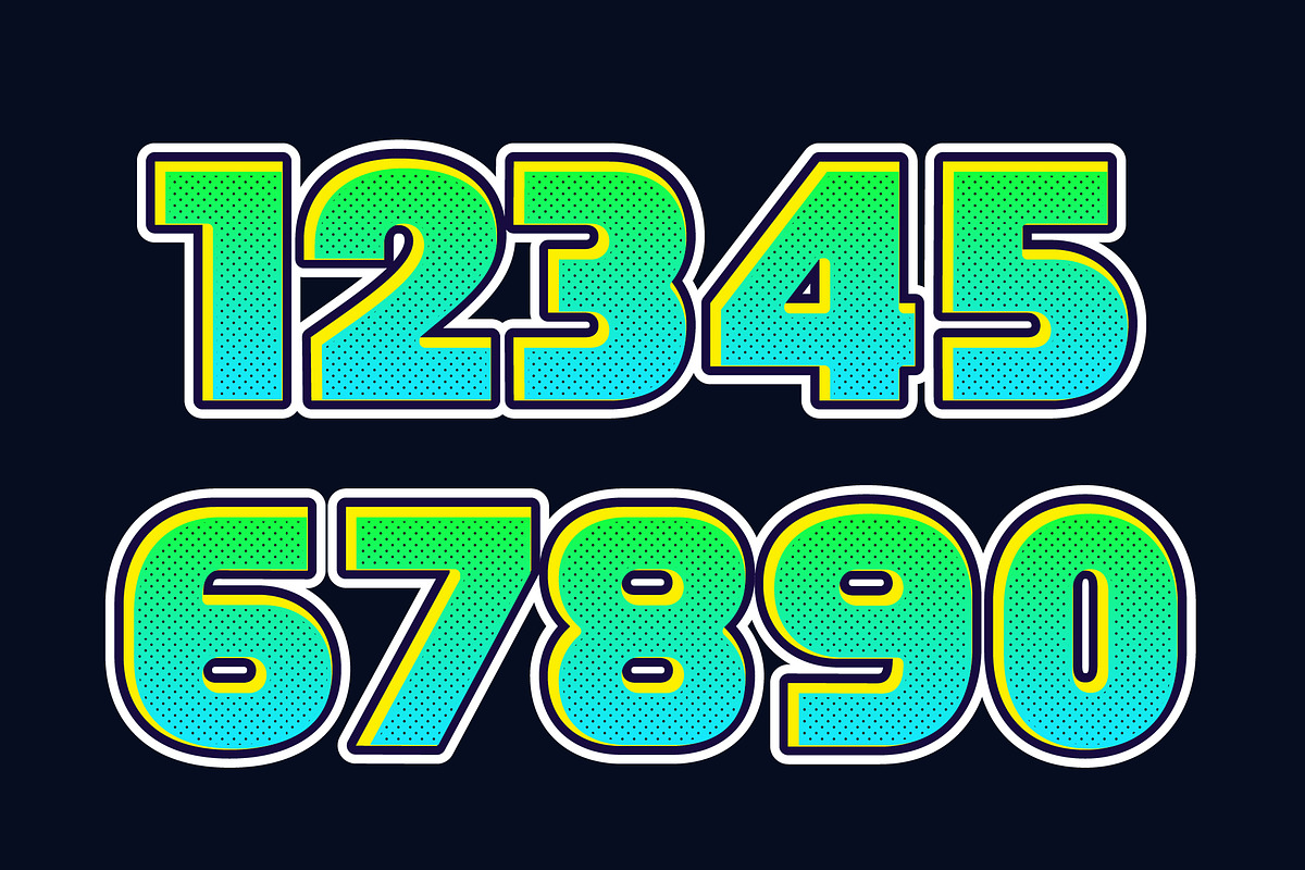 Gradient Halftone Bold Text Effect preview 2