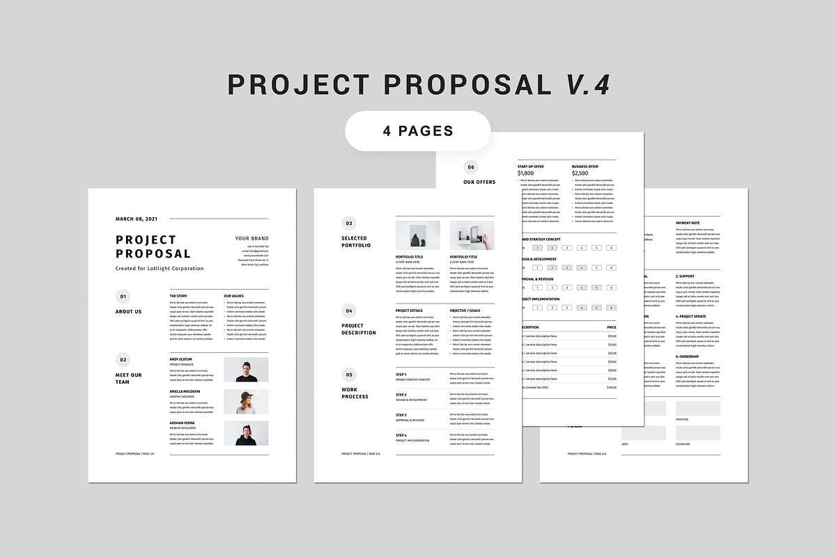 Proposal Bundle | MS Word & Indesign, a Stationery Template by Leaflove (Photo 5 of 16)