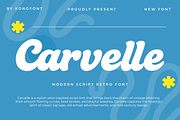 Carvelle – Modern Script Retro Font, a Script Font by overlaytemplates (Thumbnail 1 of 5)