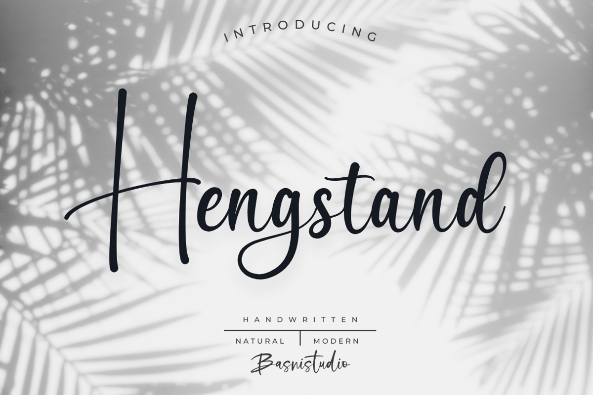 Hengstand Handwritten Font, a Handwritten Font by Basnistudio (Photo 1 of 10)