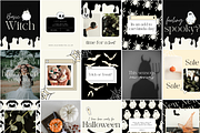 Halloween Instagram Templates Black, a Social Media Template by The Pixel Palace (Thumbnail 2 of 6)