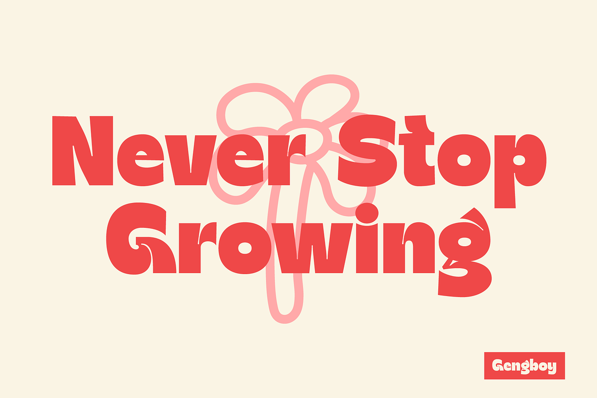Gengboy Display Typeface - Hitype, a Sans Serif Font by Hitype (Photo 4 of 9)