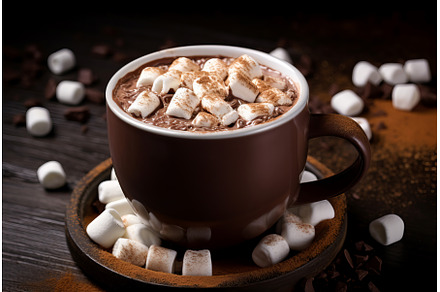 Comforting Marshmallow hot drink, a Food & Drink Photo by Ylivdesign