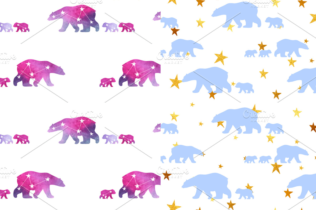 northern constellation bears, a Pattern Graphic by Vavavka (Photo 3 of 9)