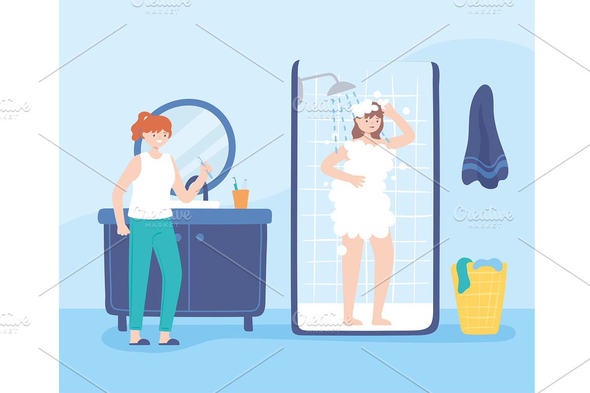 women and everyday activities, a Person Illustration by studiogstock
