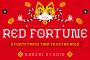 Red Fortune - Asian Inspired Font, a Slab Serif Font by ghozai studio (Thumbnail 1 of 8)