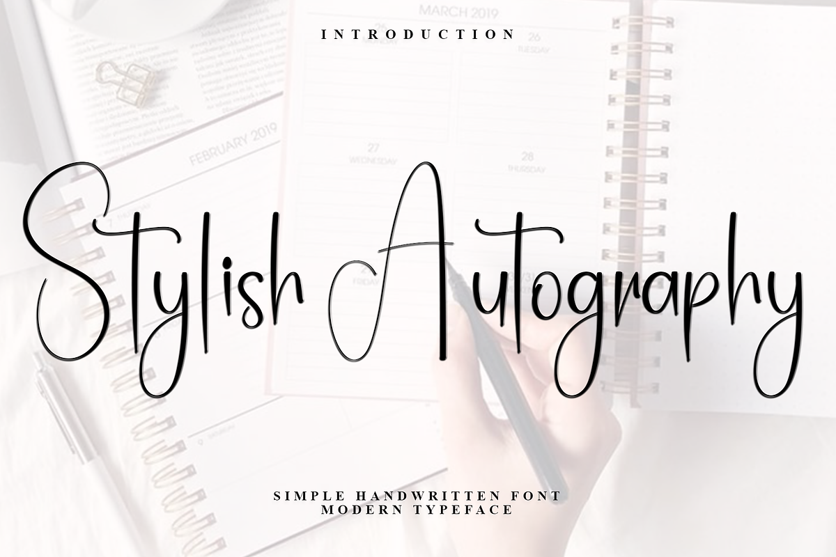 Stylish Autography, a Handwritten Font by InermediaSTUDIO (Photo 1 of 8)