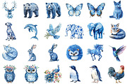 Blue Vintage Animals Bundle, an Illustration by Sublimation Artist (Thumbnail 2 of 6)
