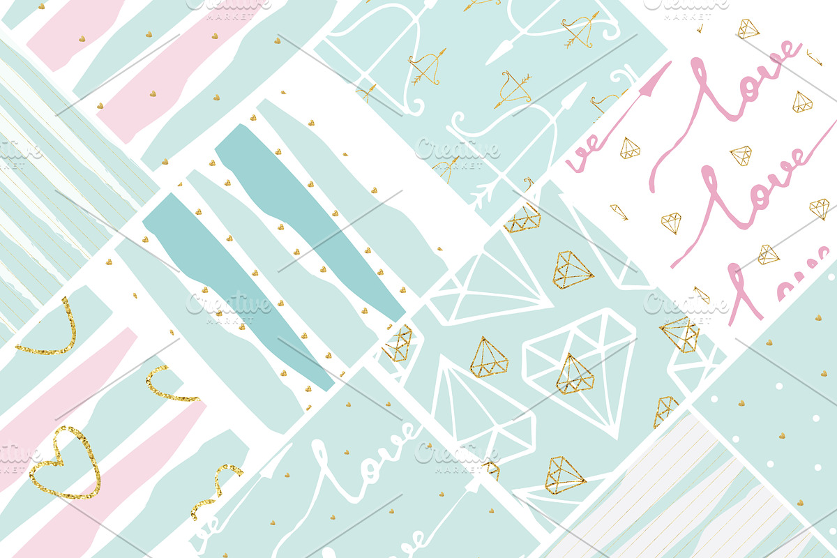 Love Sweet Digital Paper, a Pattern Graphic by kh_cat (Photo 2 of 3)