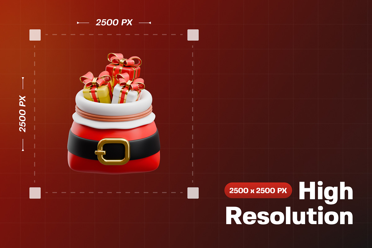 Christmas Icon 3D Pack, an Object 3D Model by Haps Space (Photo 2 of 4)