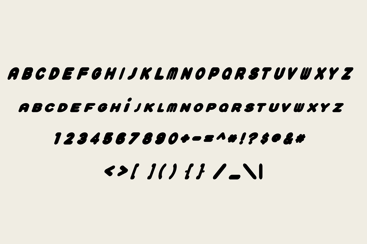 Plump-Ish - Modern Typeface, a Sans Serif Font by Made by Cap (Photo 6 of 6)