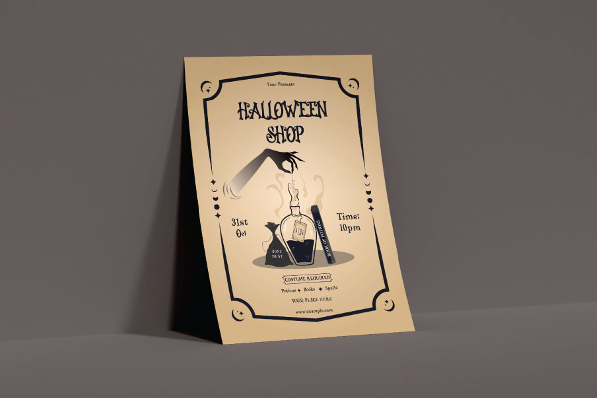 Halloween Shop Flyer, a Flyer Template by FaraHelal (Photo 2 of 3)
