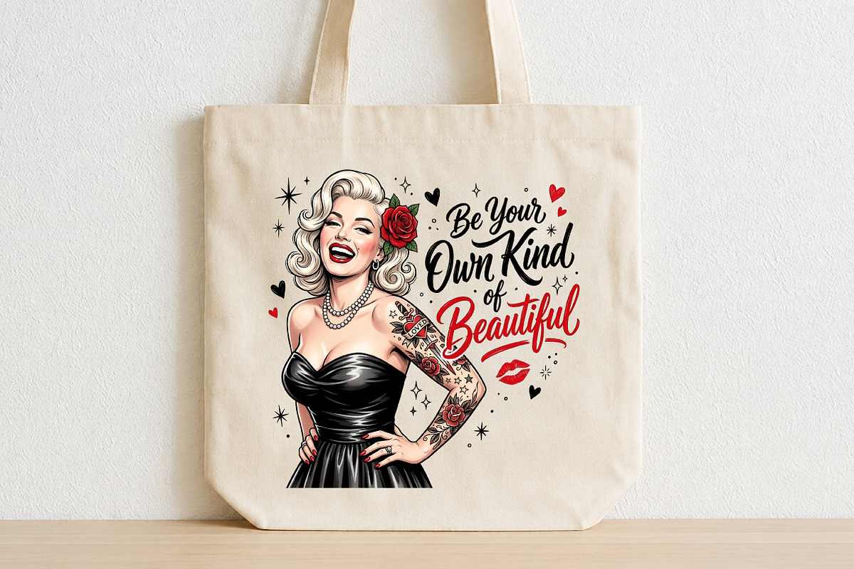 Be Your Own Kind of Beautiful Pinup, a Seasonal Illustration by CraftArtStudio (Photo 2 of 4)