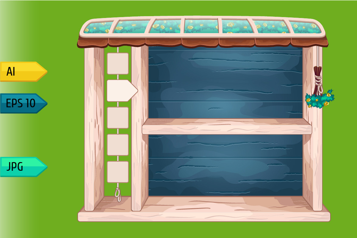 Game wooden shelf windows set, a Templates & Theme by julia_musdotter (Photo 3 of 20)