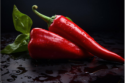 Vibrant Organic red pepper. Generate, a Food & Drink Photo by Ylivdesign
