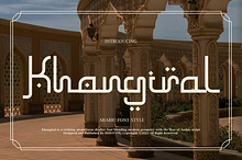 Khangiral - Monolinear Arabic Font