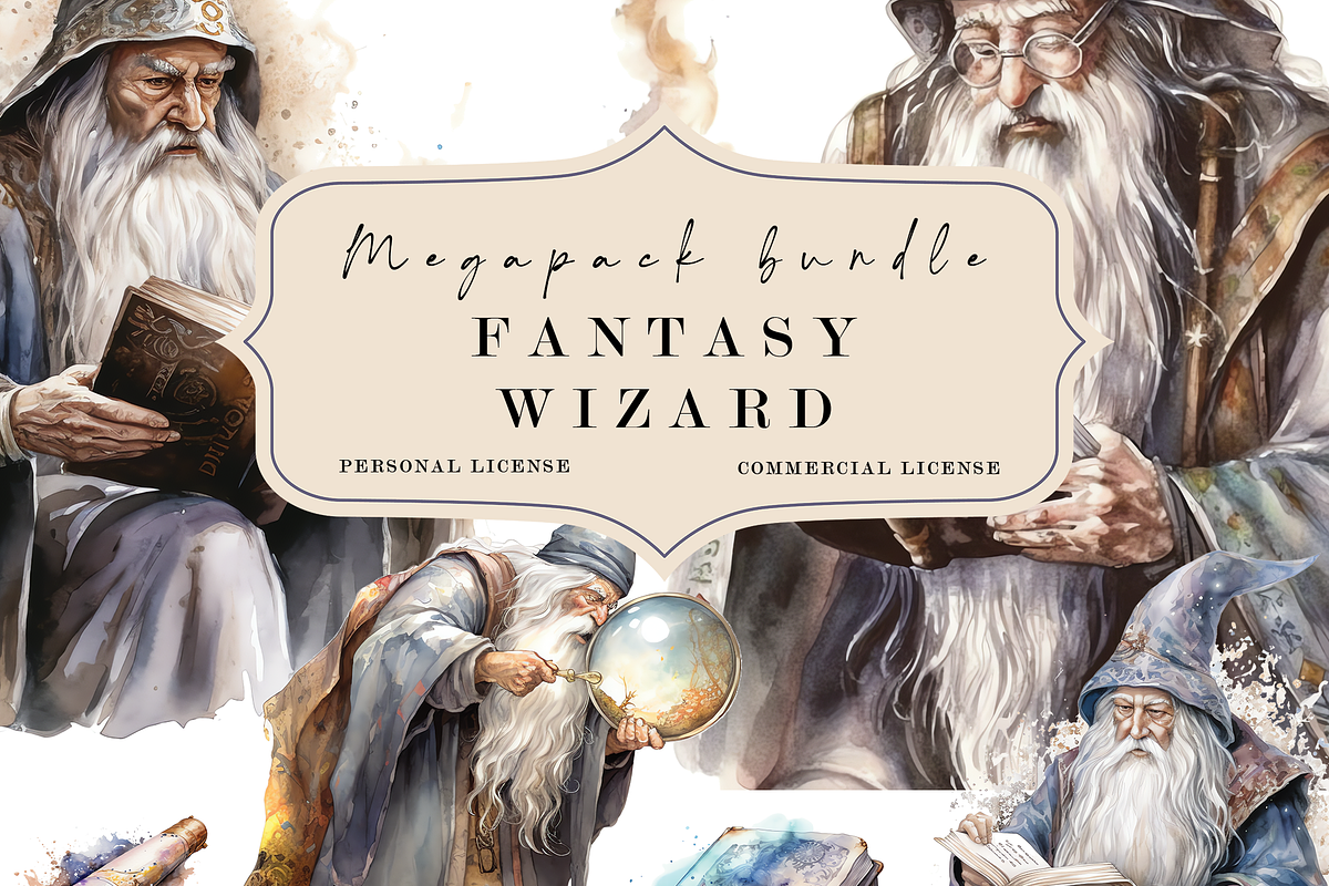 Magical Fantasy Watercolor Clipart, a Photo by Redwood Digital Art (Photo 10 of 11)