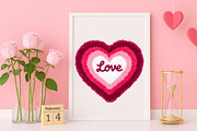 Latch Hook Valentine Heart Png, an Illustration by Canvas Craft (Thumbnail 3 of 6)