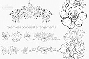 Magnolia Line Art Botanical Vector, a Decorative Illustration by katmonne (Thumbnail 9 of 13)