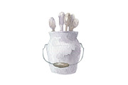 Kitchenware set in watercolor, an Illustration by My watercolor shop (Thumbnail 5 of 6)