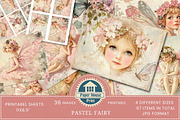 Whimsical Pink Pastel Fairies Papers, an Illustration by NiiiNArt (Thumbnail 1 of 8)
