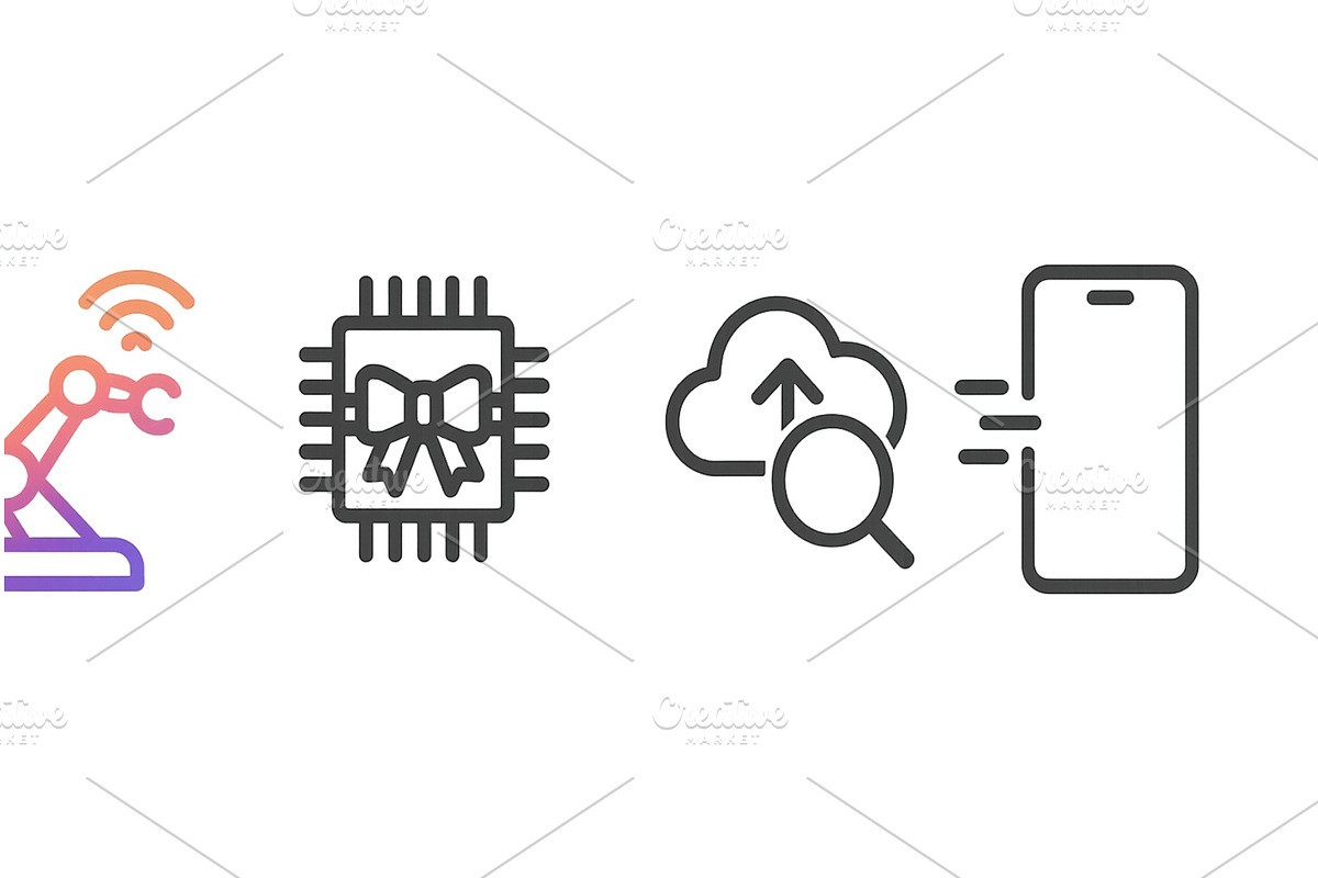 Modern technology icons represent, a Technology Illustration by ZinetroN