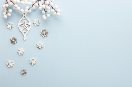 Christmas decorations with snowflake, a Holiday Photo by Pandateam