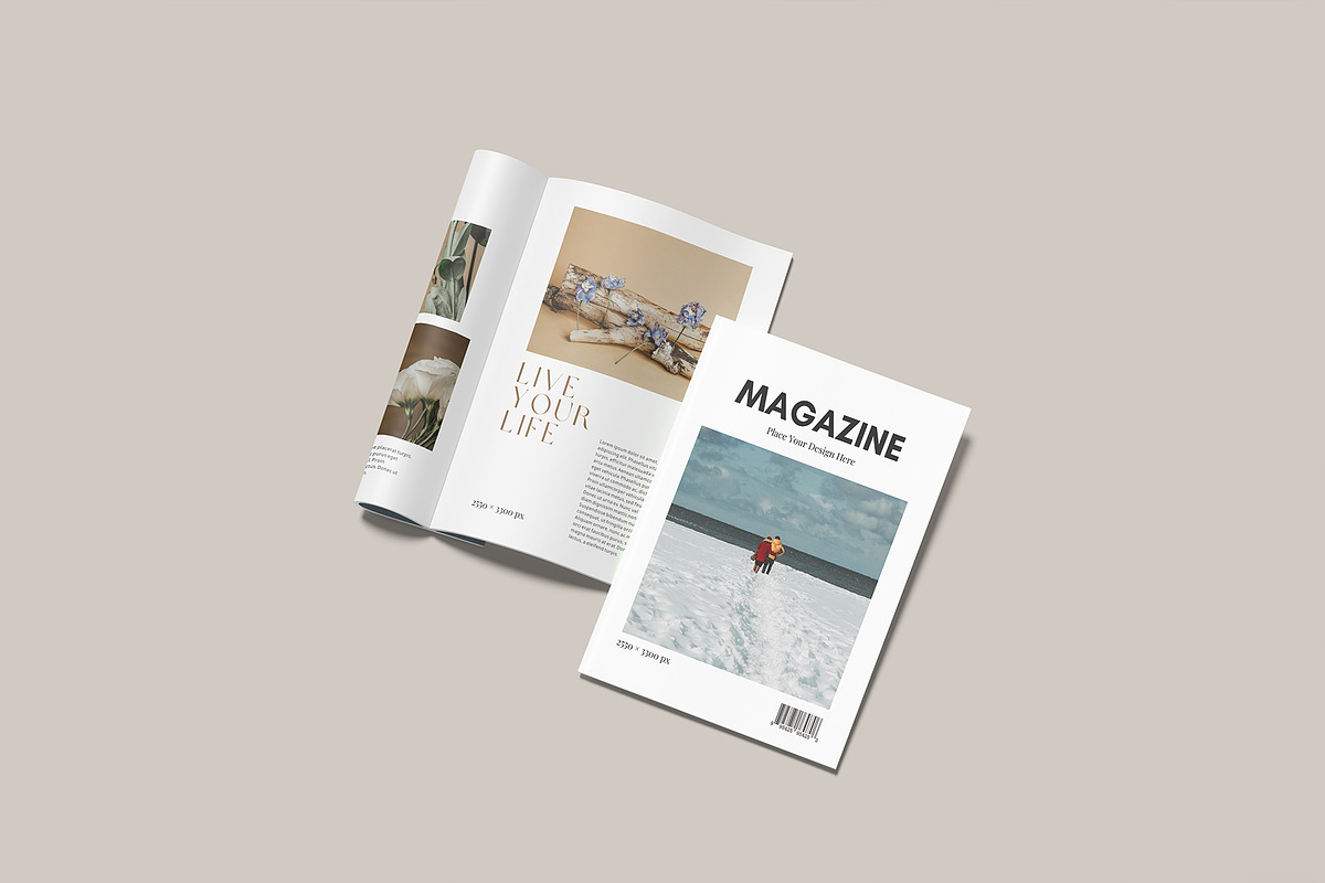 Realistic Magazine Mockup, a Books & Magazine Mockup by lamorastudio (Photo 3 of 11)