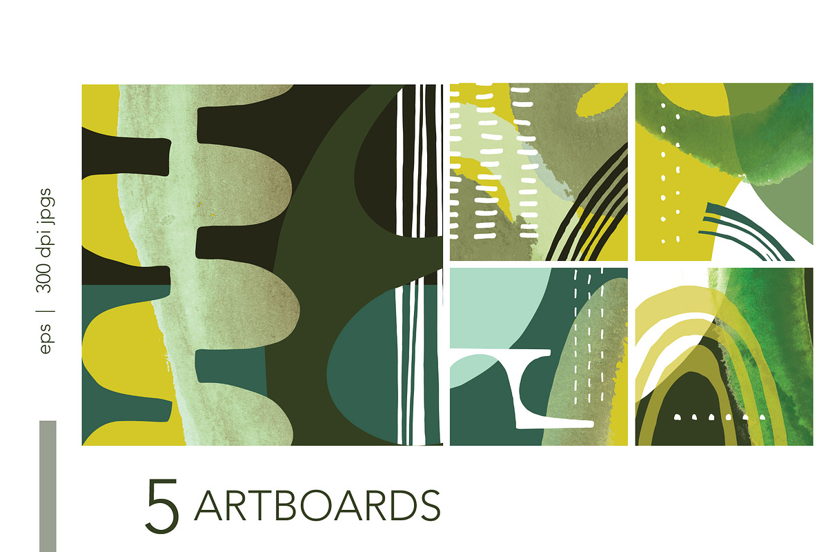 Modern Gouache Patterns Bundle, a Pattern Graphic by The Collective Studio (Photo 10 of 16)