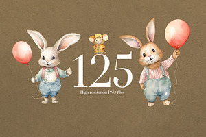 125 Spring Easter PNG Illustrations