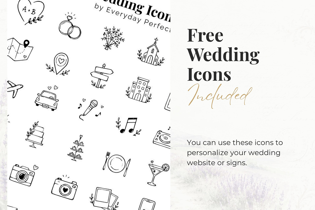 Lavender Wedding Website Invitation, a Landing Page Template by Everyday Perfection (Photo 10 of 12)