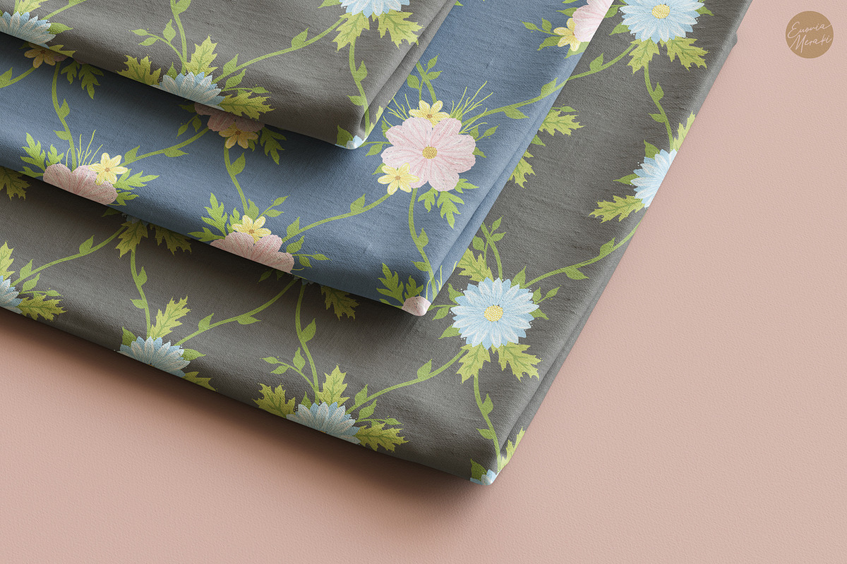 Cottagecore Pattern 20 Flower Vine, a Pattern Graphic by Euonia Meraki (Photo 17 of 21)