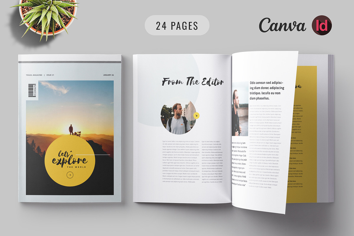Travel Magazine Template | CANVA, a Magazine Template by Pixelpick