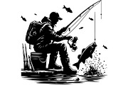 Fishing Vector Scene Bundle, an Object Graphic by jahid234 (Thumbnail 6 of 13)