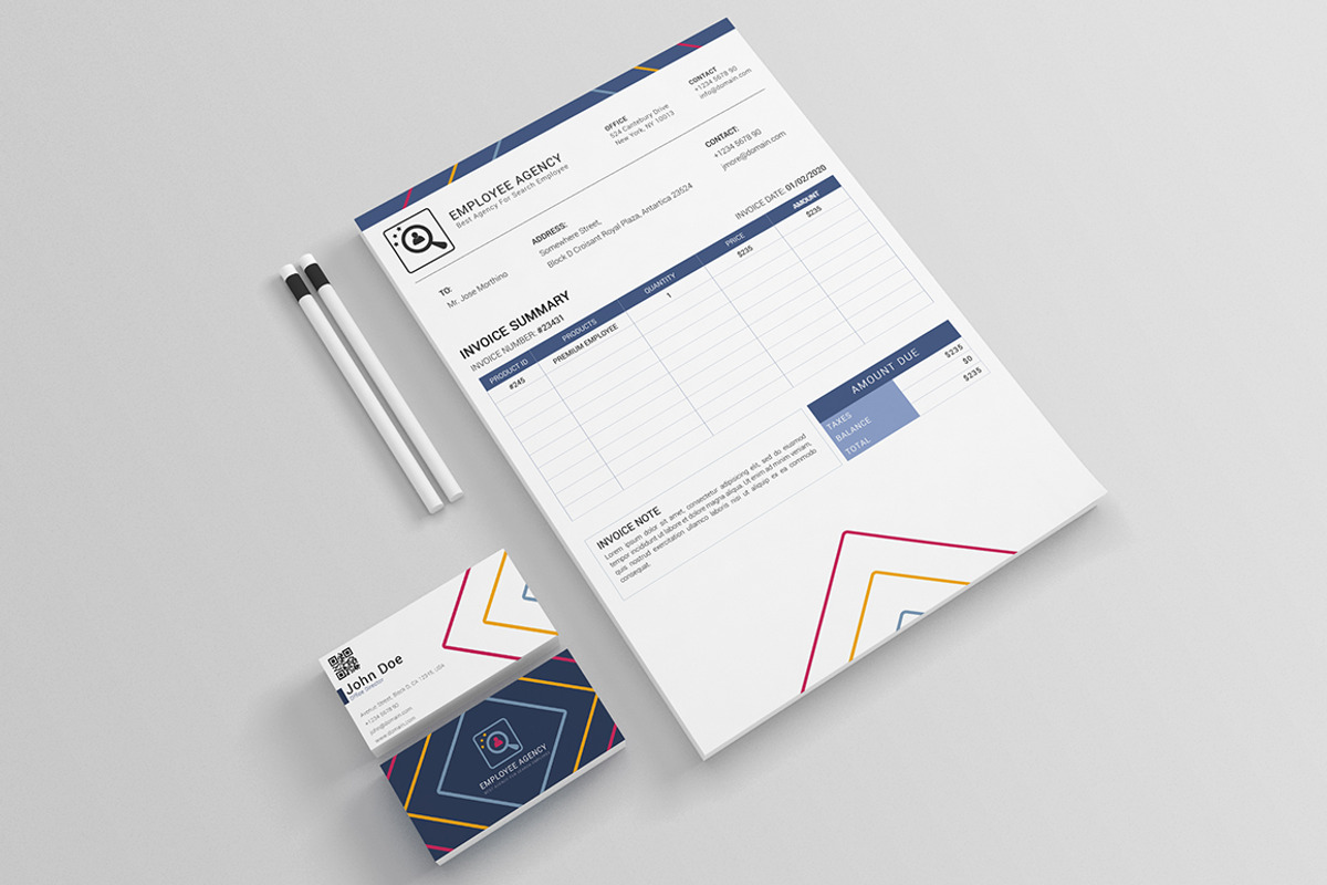 Employee Agency Stationery Templates, a Stationery Template by Affantjie Photowork (Photo 5 of 10)