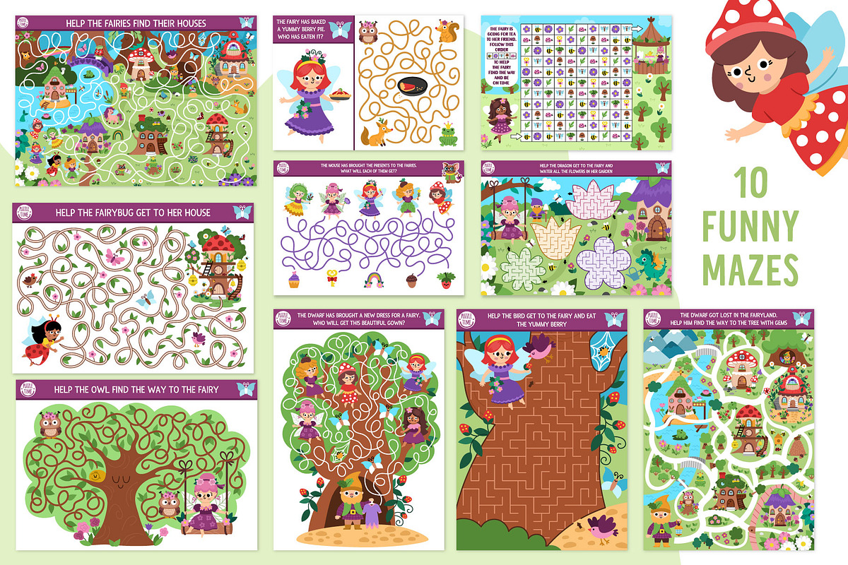 Woodland Fairy games for kids, an Education Illustration by Lexi Claus (Photo 3 of 14)