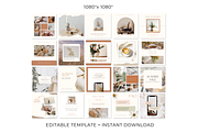 Boho Instagram Post Template Canva, a Social Media Template by Hellohastore (Thumbnail 2 of 8)