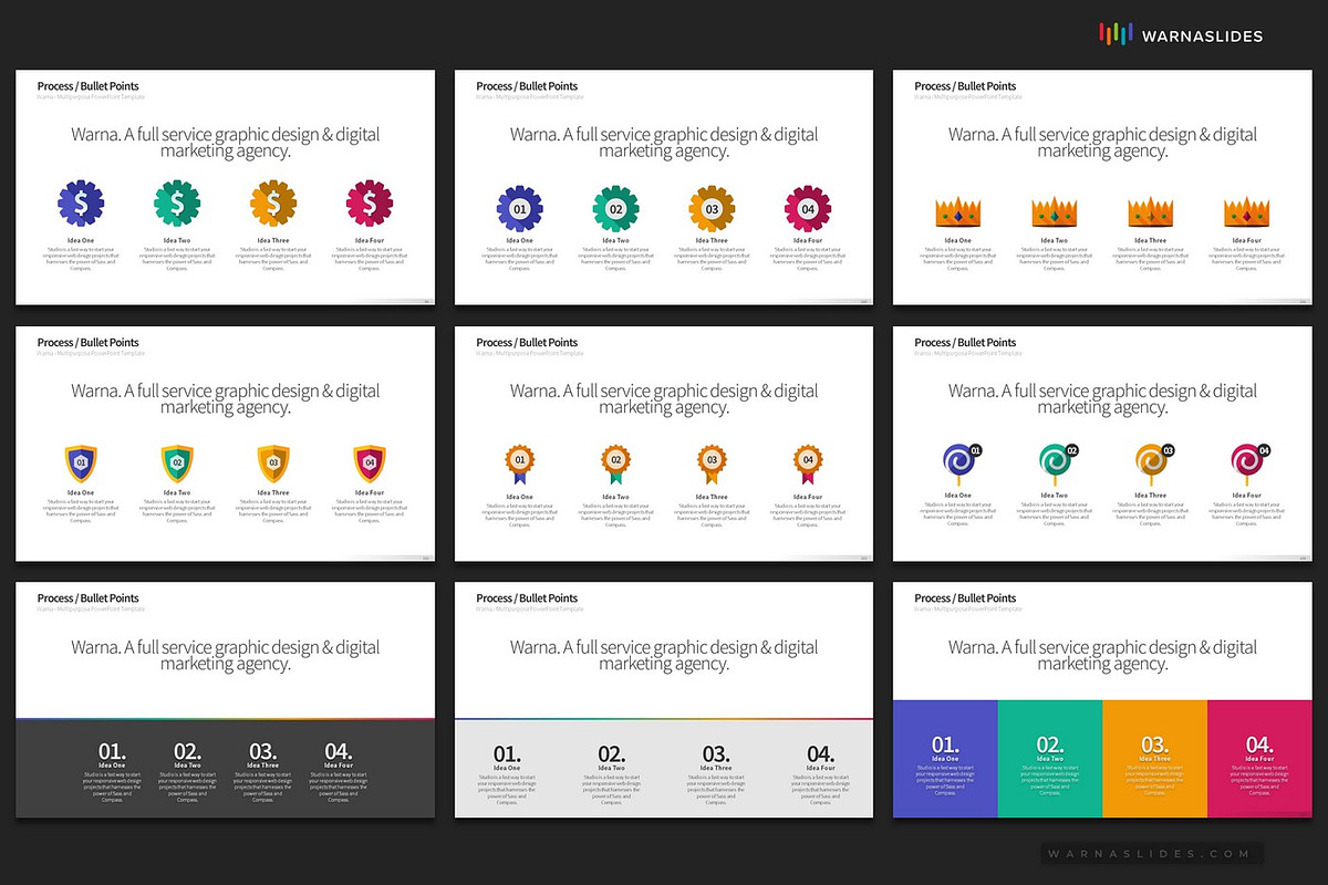4 Bullet Points PowerPoint Templates, a Presentation Template by Warna Works (Photo 18 of 24)