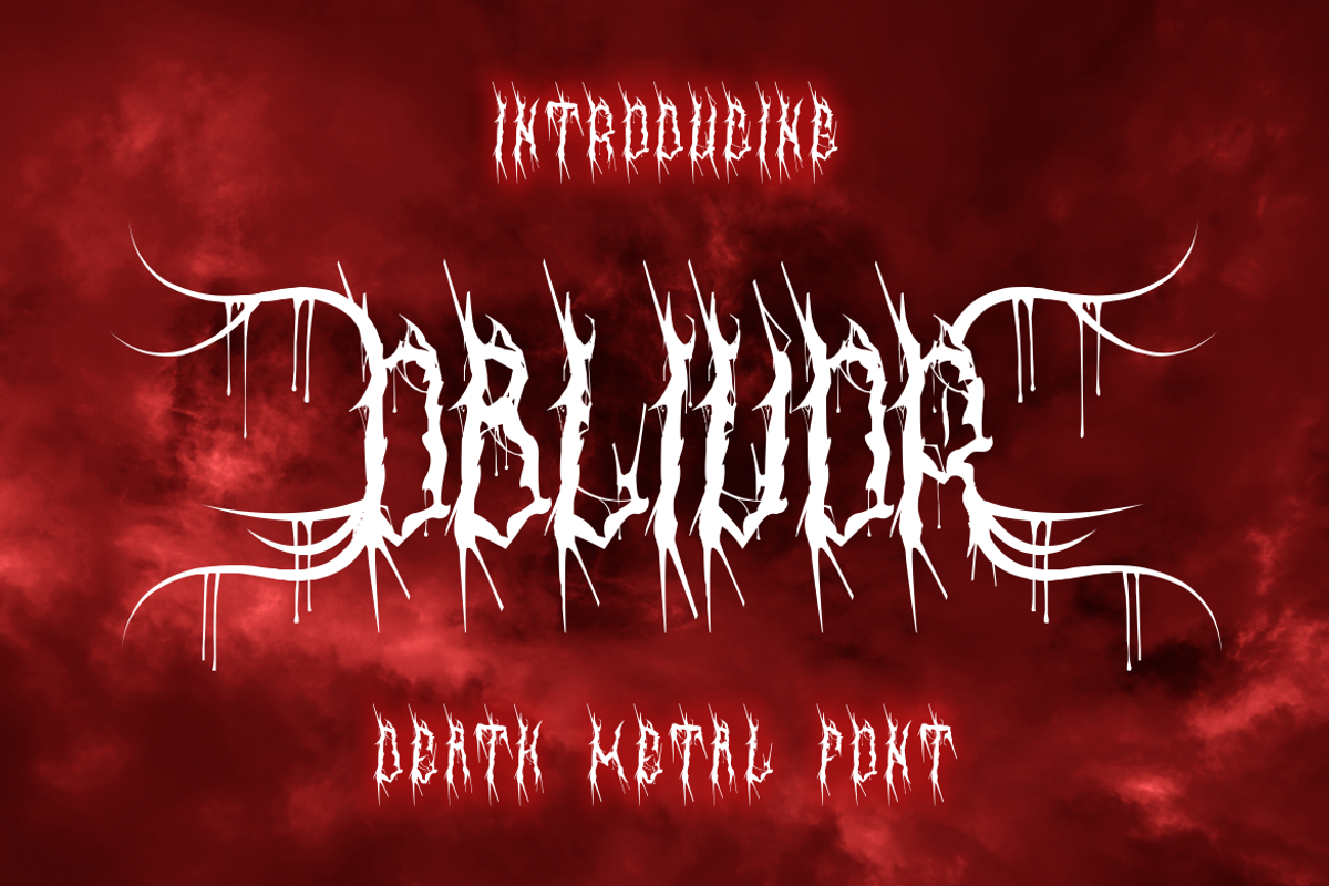 Oblivor - Death Metal Font, a Blackletter Font by PutraCetol Studio (Photo 1 of 11)