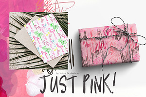 Just Pink Collage Background Texture